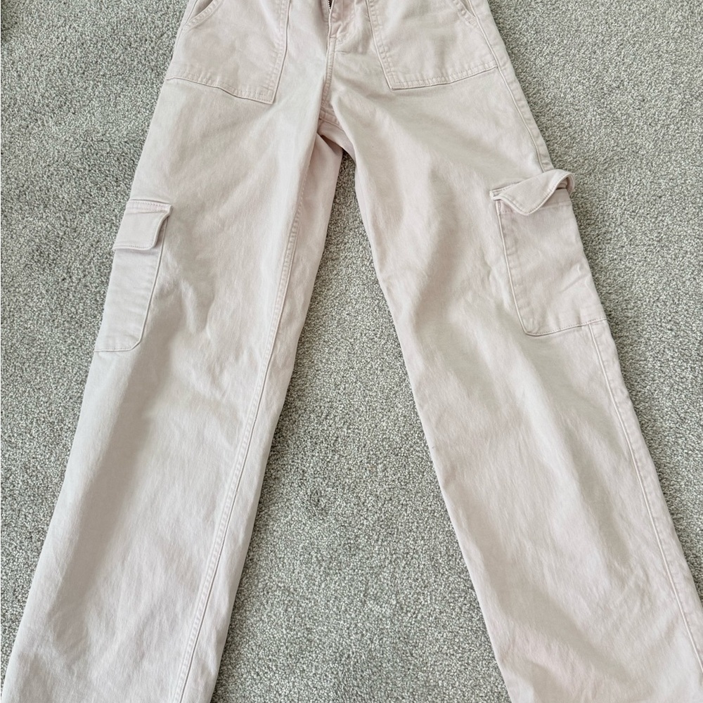 Abercrombie Kids Light Pink Cargo Jeans